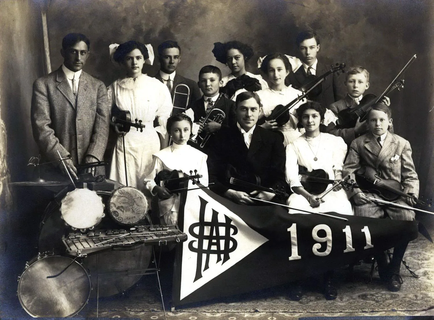 Ardmore High School orchestra, 1911.