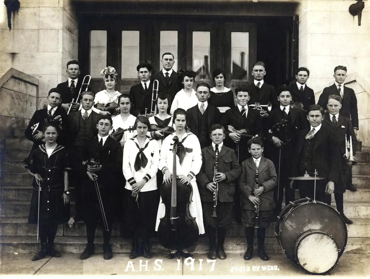 Ardmore High School orchestra, 1917.