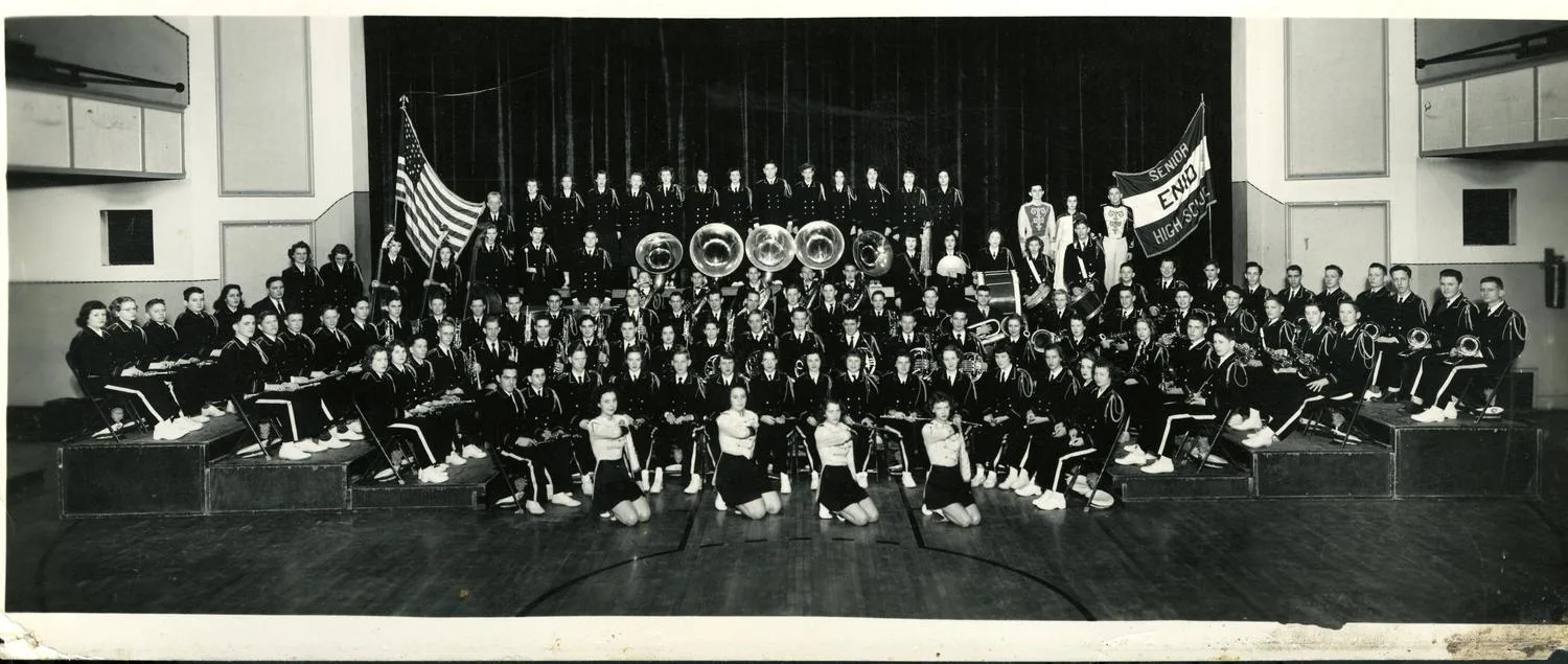 Enid Senior High Band 1948-1949 in Convention Hall