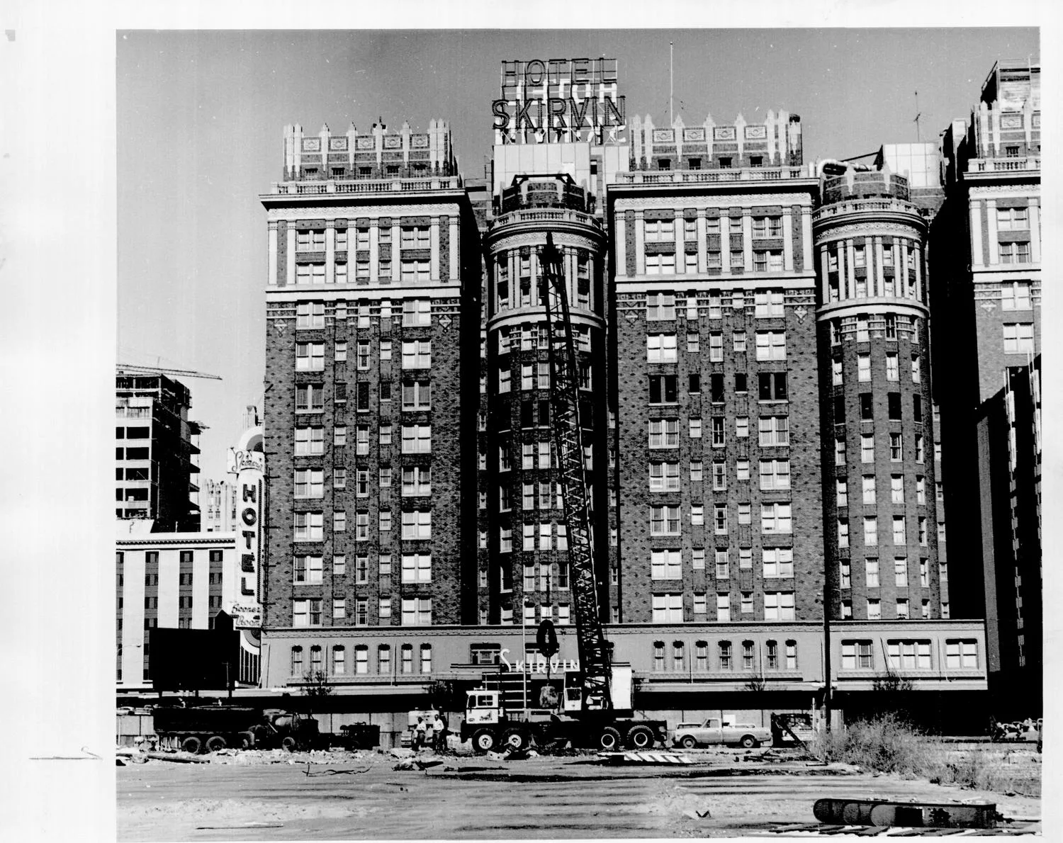 Hotels Skirvin: Downtown Okla City Refurbishing 1. carpet, same as Pres. Nixon 2. Window Washers 3. Convention Center, 4. Tower Club 5.Sidewalk Trees 6. Skirvin Tower Renovation (exterior shots) 7.Skirvin Plaza (interior shots) 8. Skirvin Plaza Refurbished Sooner room.