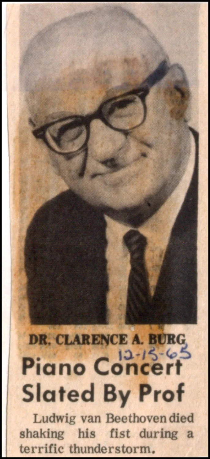 Burg, Dr. Clarence A. Dean Enmeritus, OCU, School of USIC.
