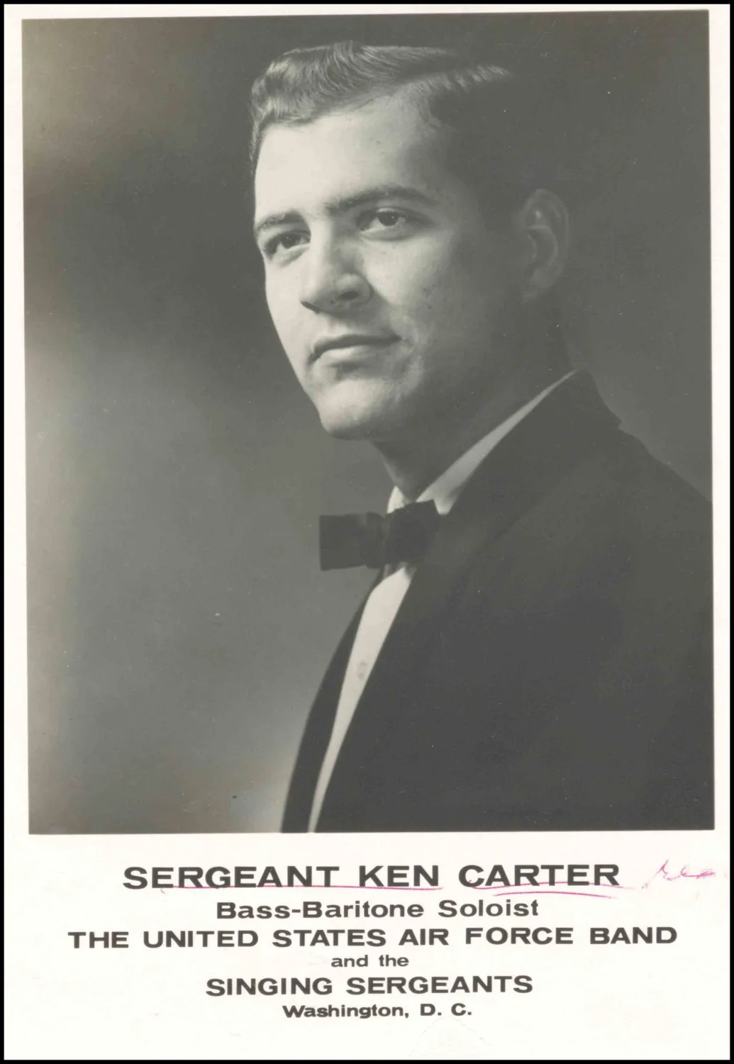 "Sergeant Ken Carter - Seventh Day Adventists" "Bass-baritone soloist - The 45 Air Force Band".