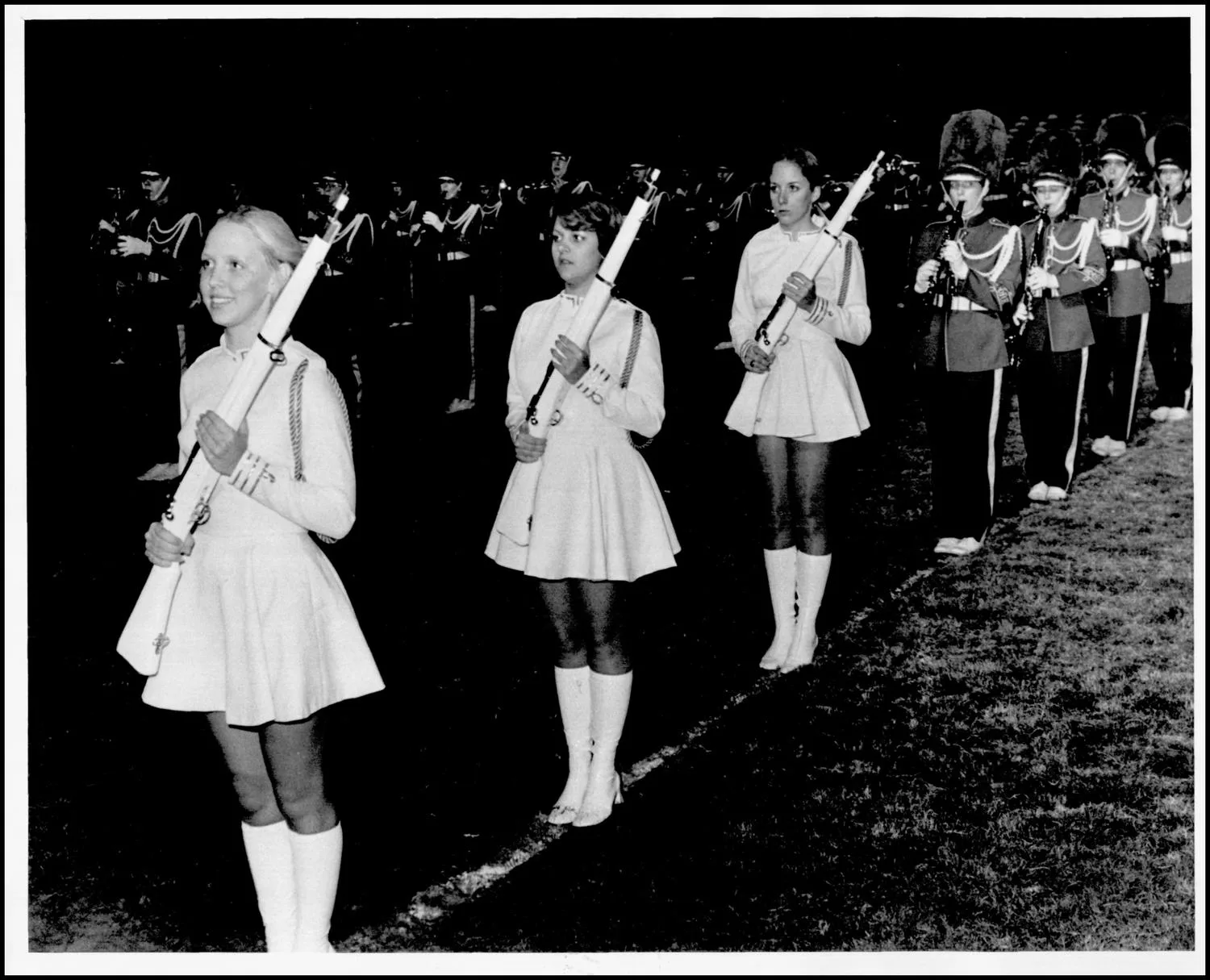 More high school drill team.