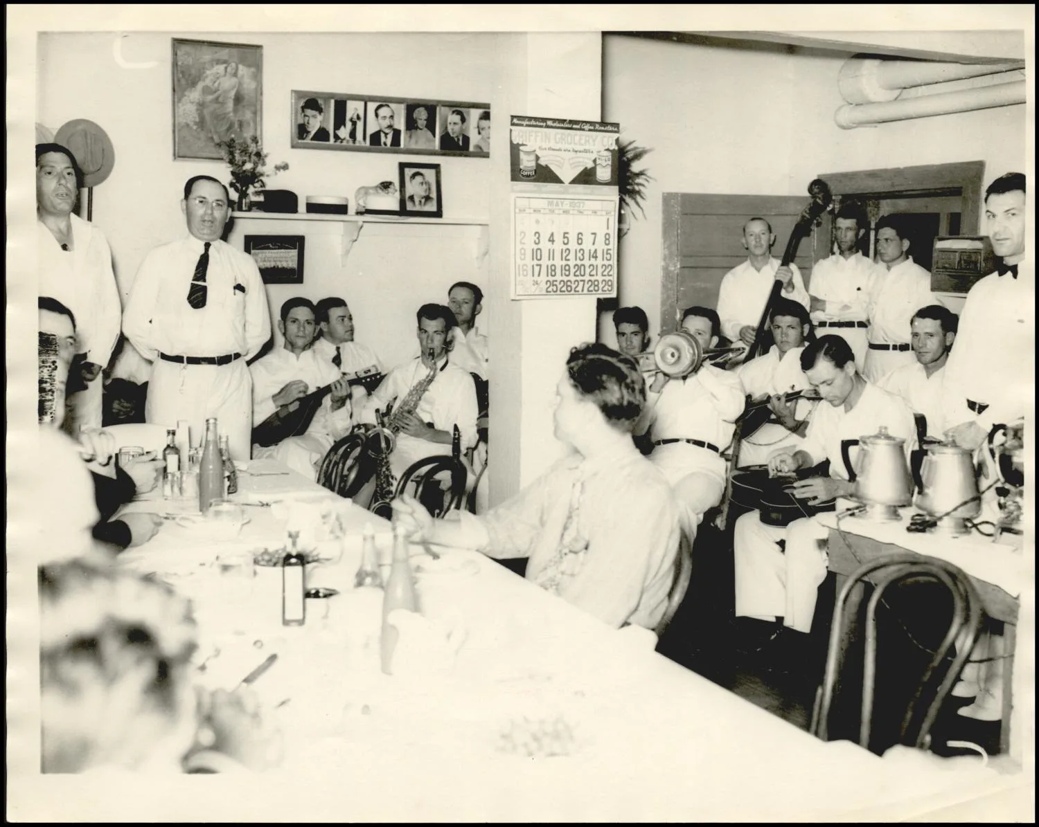 Photograph used for a newspaper owned by the Oklahoma Publishing Company. Caption: "Penal Institutions, State Penitentiary, McAlester, Band"